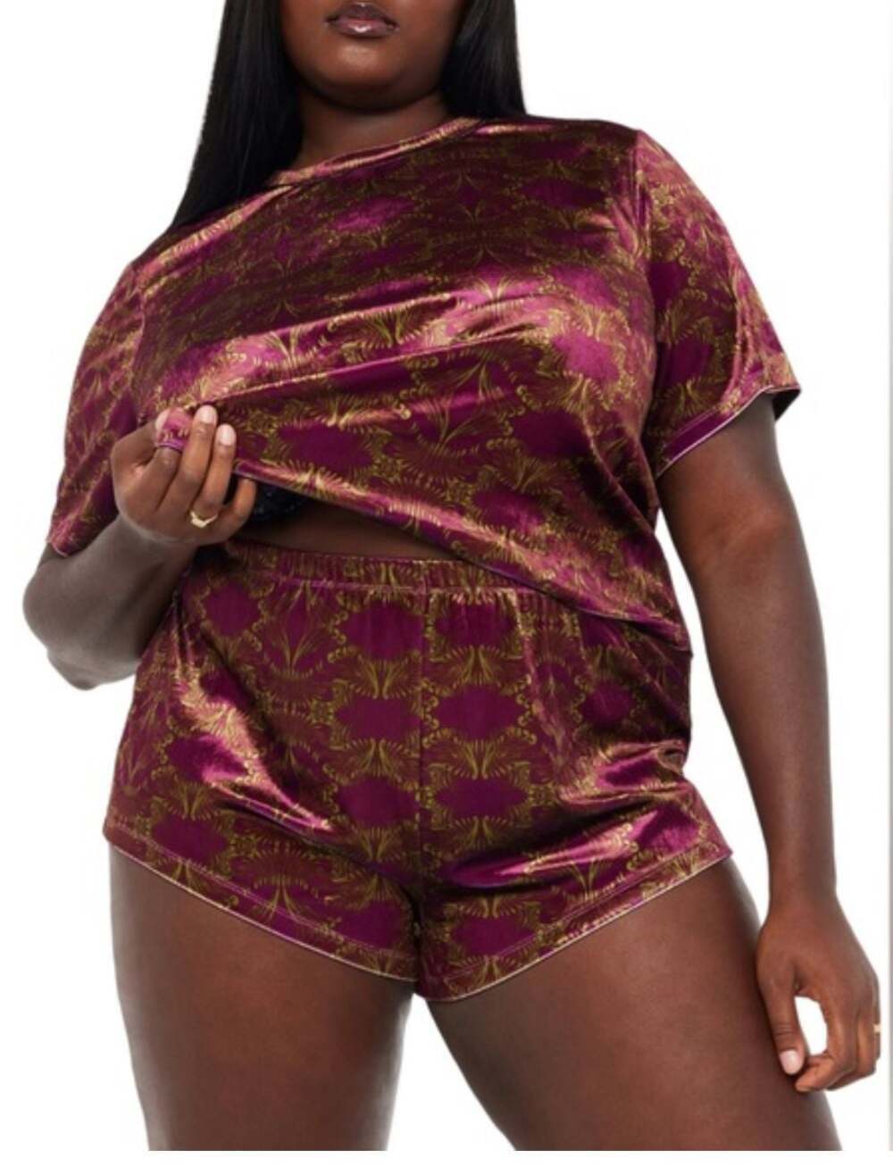 Savage X Fenty Women's Psychedelic Velvet Sleep Top